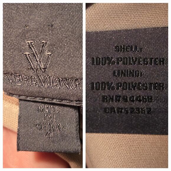 Vera Wang Blush Satin Mini Wrap Dress Size 4 - Picture 6 of 6